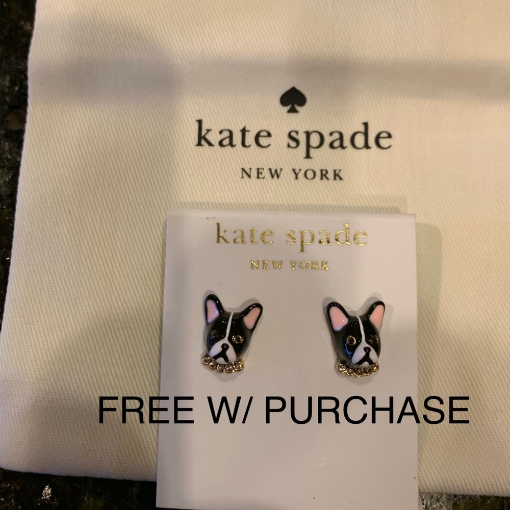 FREE- Kate Spade Ma Cherie Antoine dog studs!!!